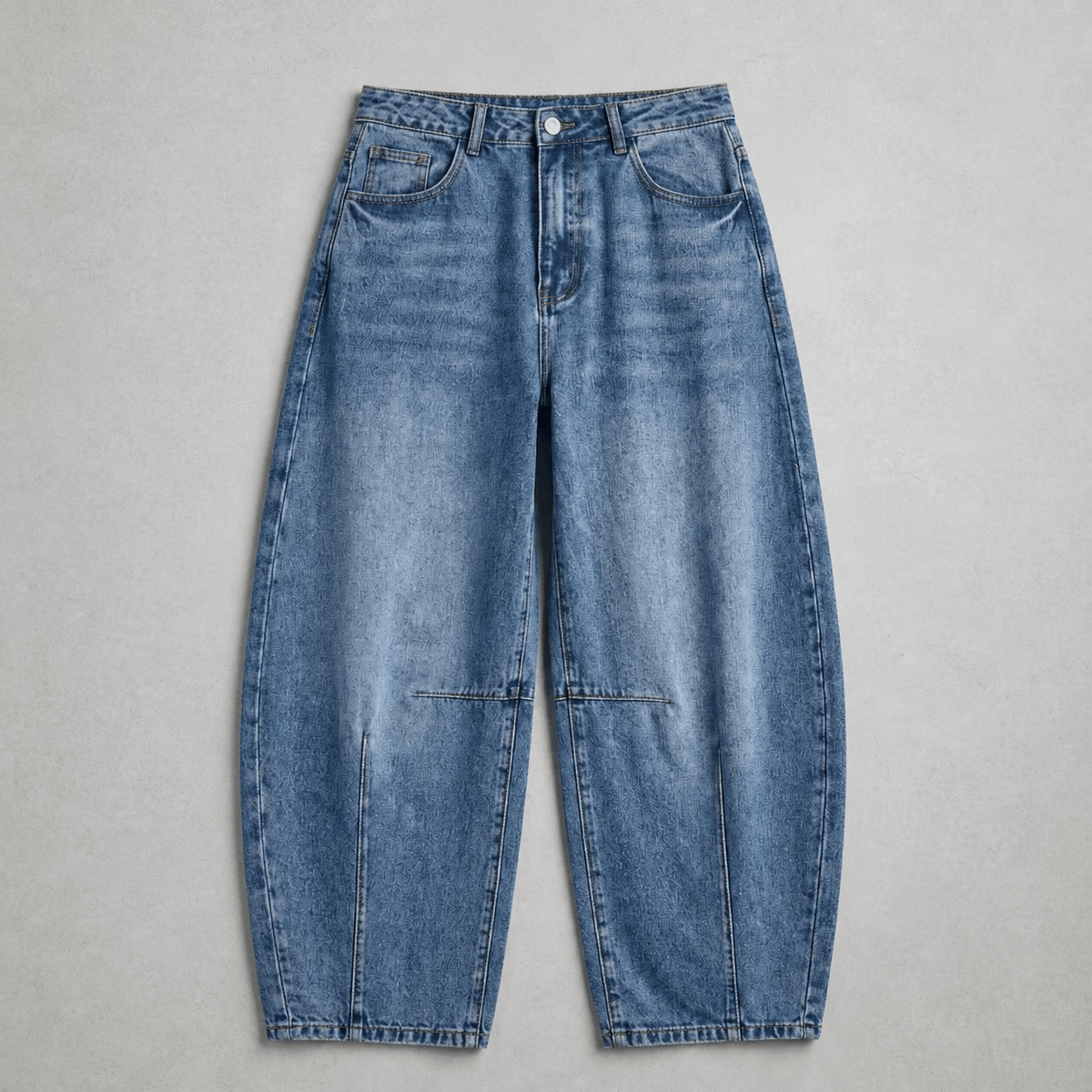 Women's New Style Mid-Waist Loose-Fit Cropped Jeans, Everyday Casual Fashionable