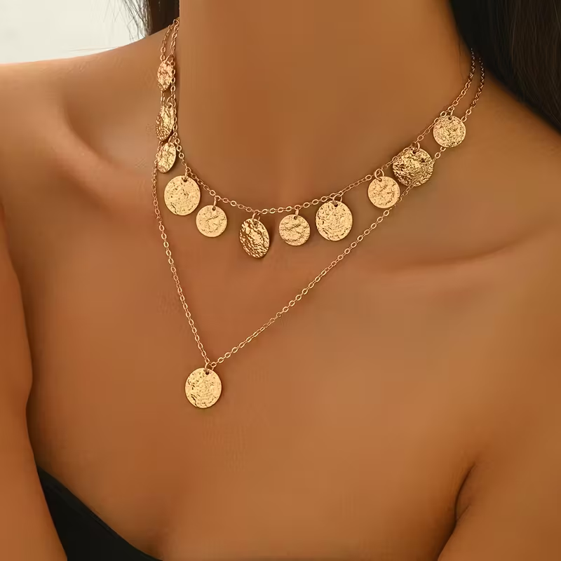 Gold Bouble Necklace