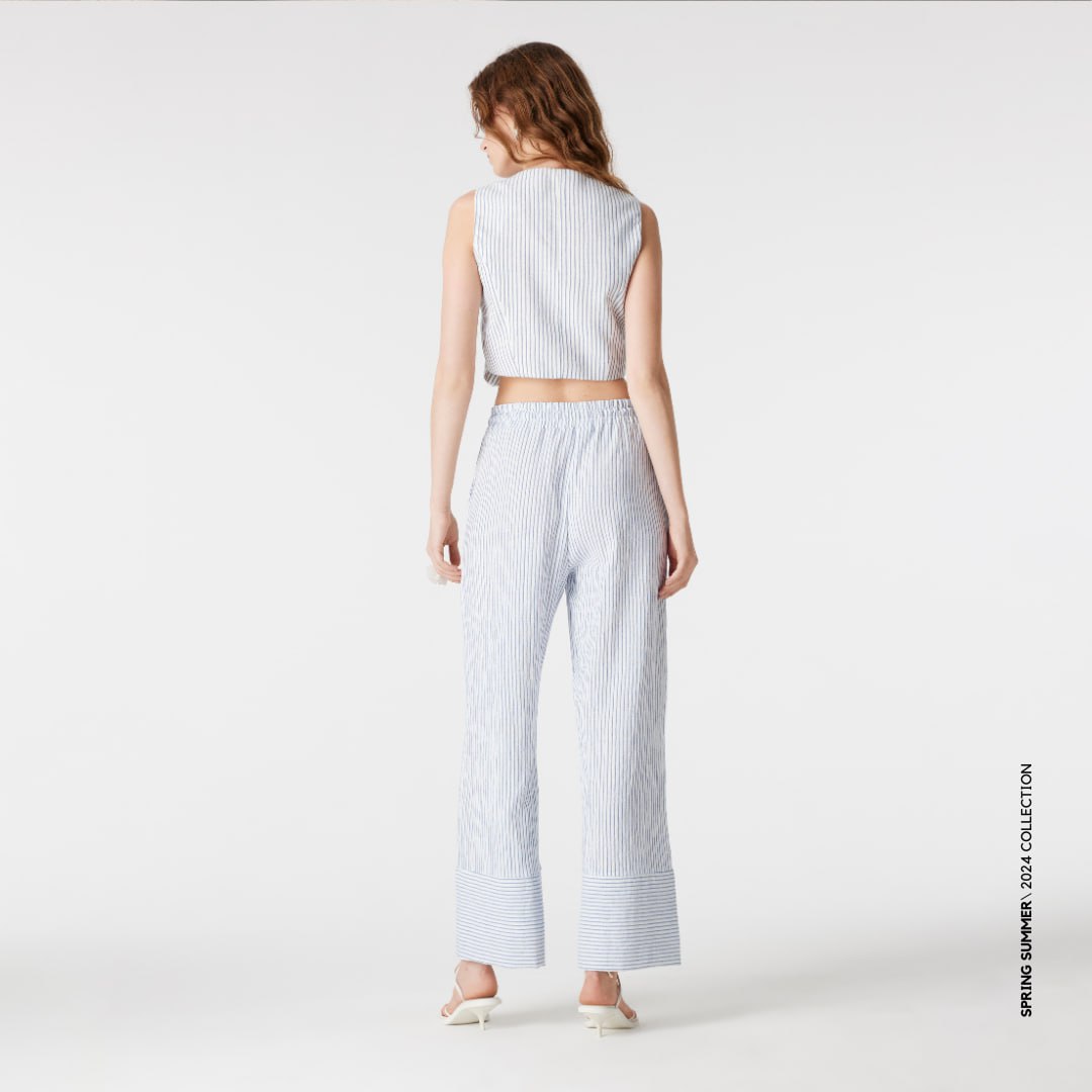 Striped Butoned Vest