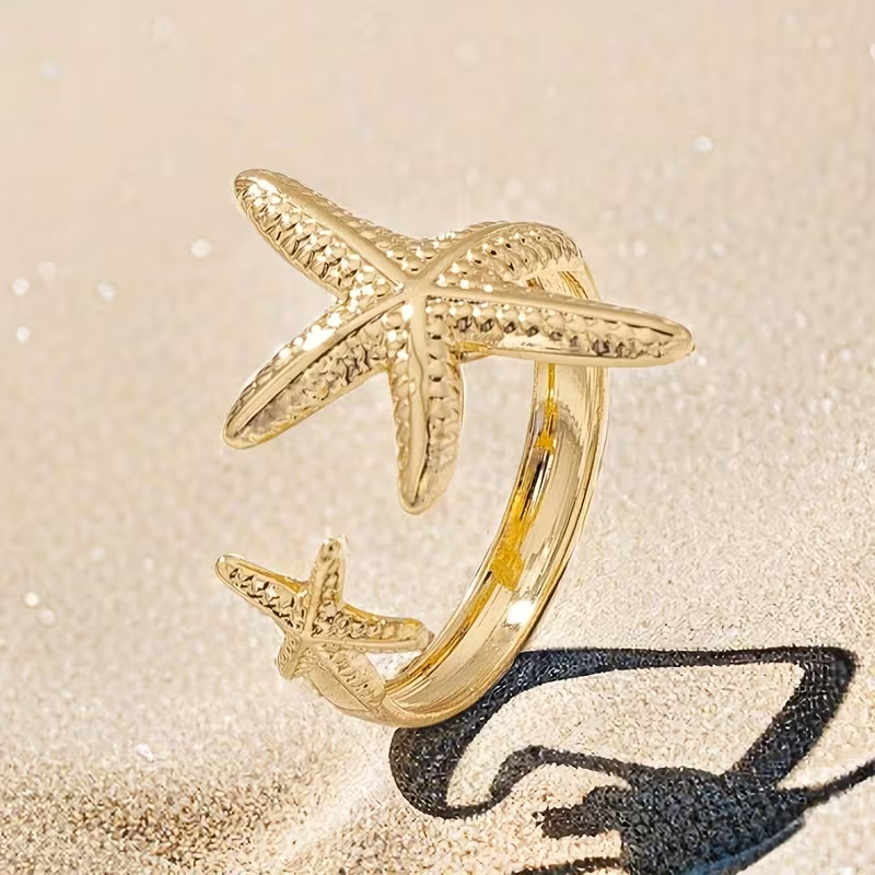 Golden Starfish Foot Ring
