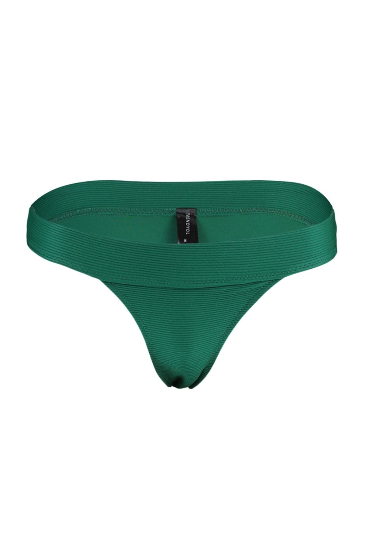 Green Textured Bikini Bottom