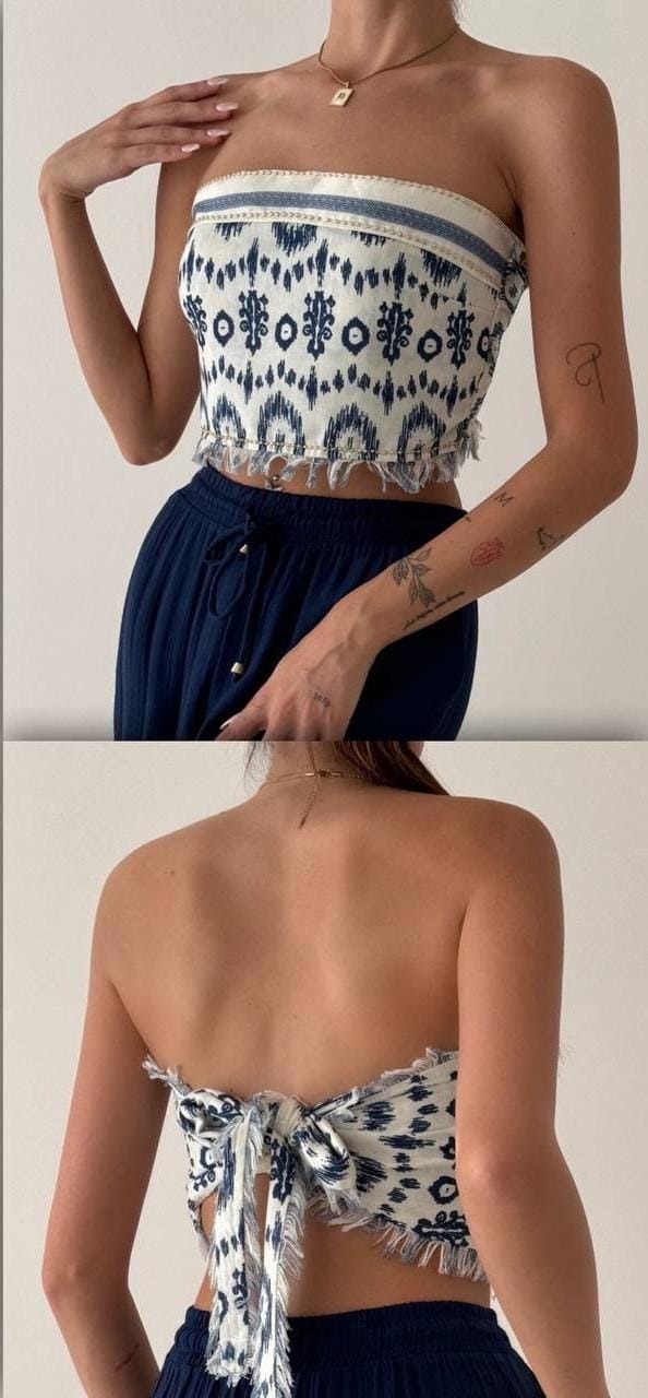 Multicolor with Ribbon Bustier