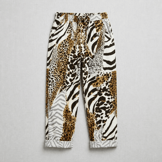 Women's  Printed Pants with Pockets Loose for Ideal for Casual Elastic Waistband Pocket Pants for Women