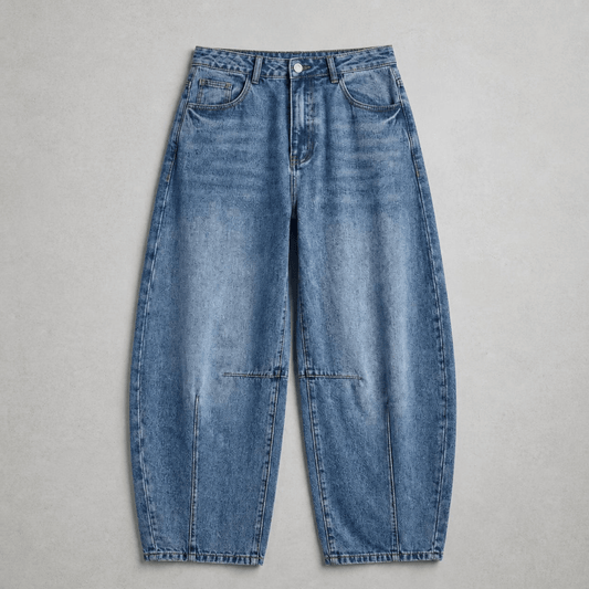 Women's New Style  Mid-Waist Loose-Fit Cropped Jeans, Everyday Casual Fashionable
