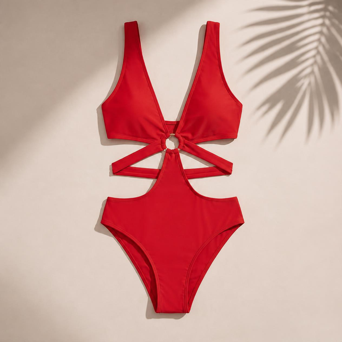 One-Piece Swimsuit with Criss-Cross Straps for Women
