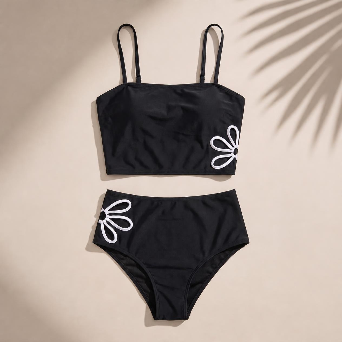 Fashion Floral Tankini Split Swimsuit