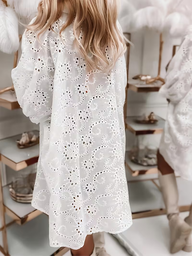 White Shirt See-through Dress