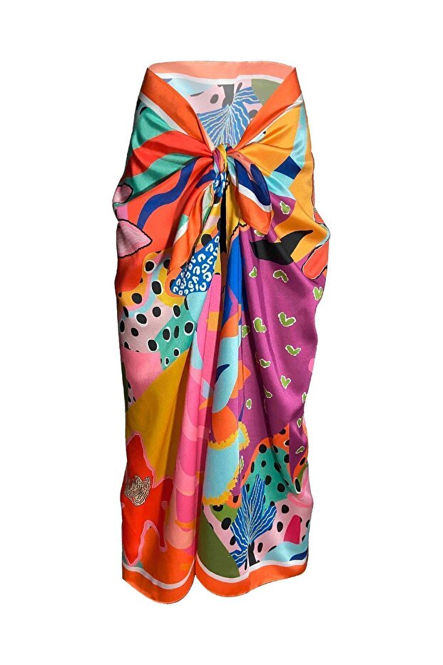 Elena Leila Garden Satin Pareo