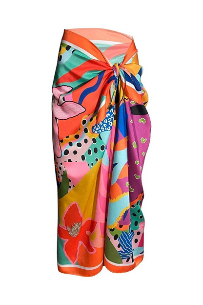 Elena Leila Garden Satin Pareo