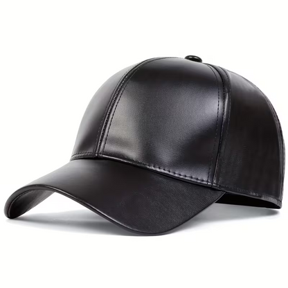 Women's PU Leather Baseball Cap, Outdoor Adjustable Casual Hat