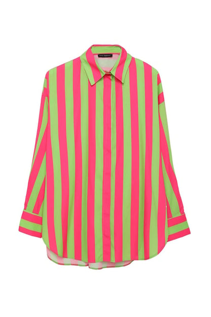 Striped Shirt Fuchsia Shirt