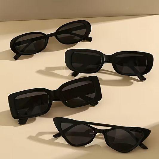 4-Piece Set of Black Sunglasses