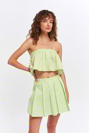 Label Detailed Striped Green - Set