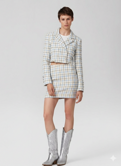 Multicolor Detailed Patterned Blazer
