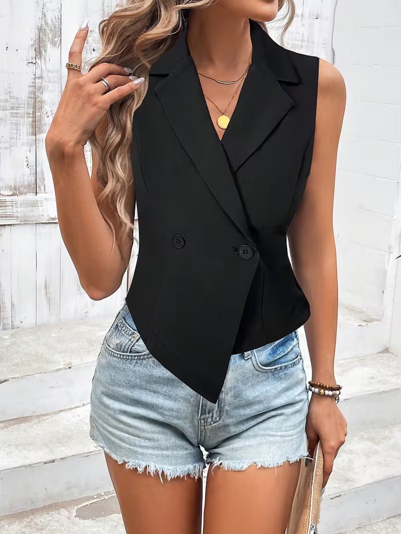 Women's Vest Fashion Lapel Collar Vest Coat