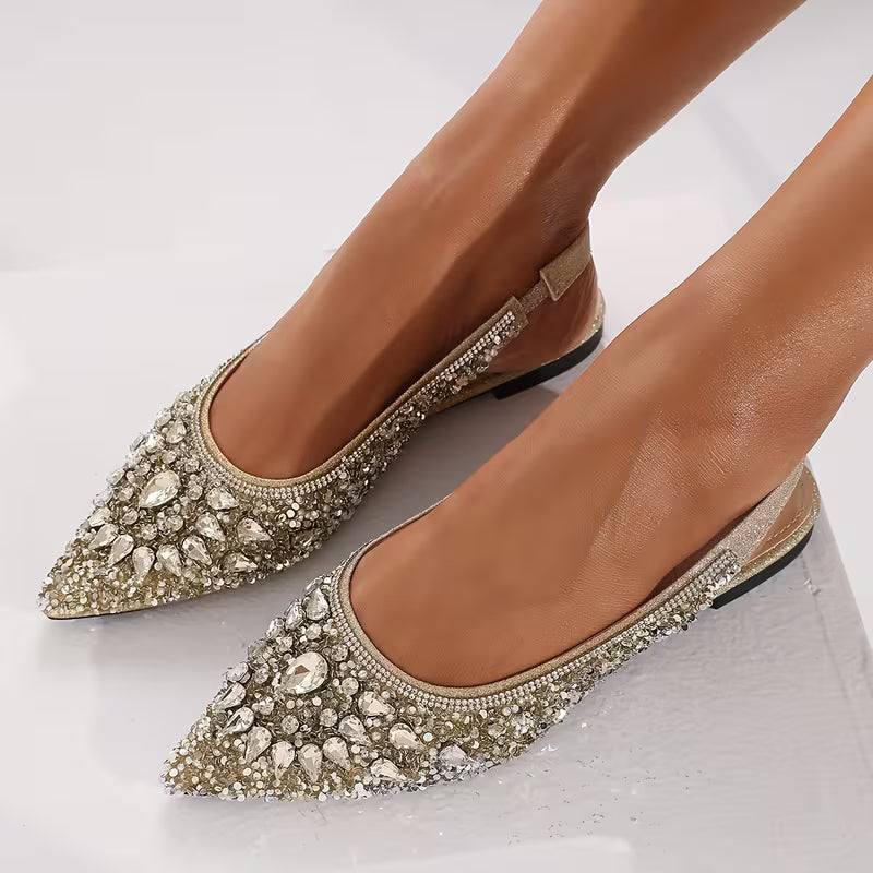 Goden Elegant Women'S Luxurious Flat Sandals for Shopping, Parties, Banquets, And Daily Office Wear, Women Shoes