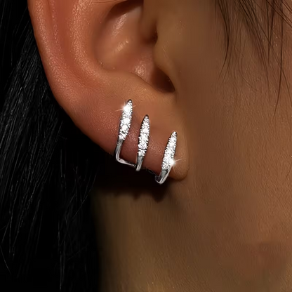 Silver Sprial Earings