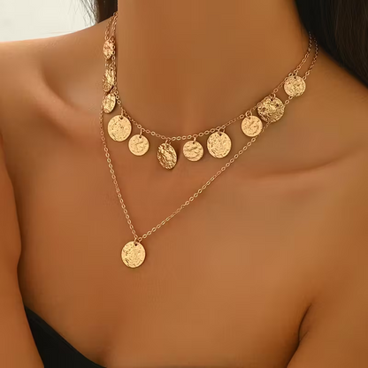 Gold Bouble Necklace