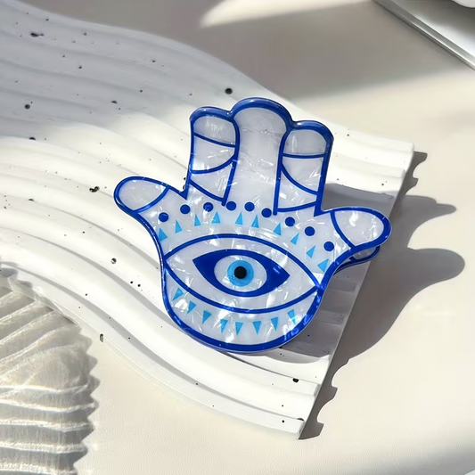 Blue Evil Eye Hair Claw Clip