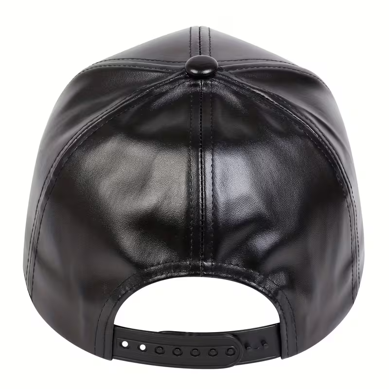 Women's PU Leather Baseball Cap, Outdoor Adjustable Casual Hat