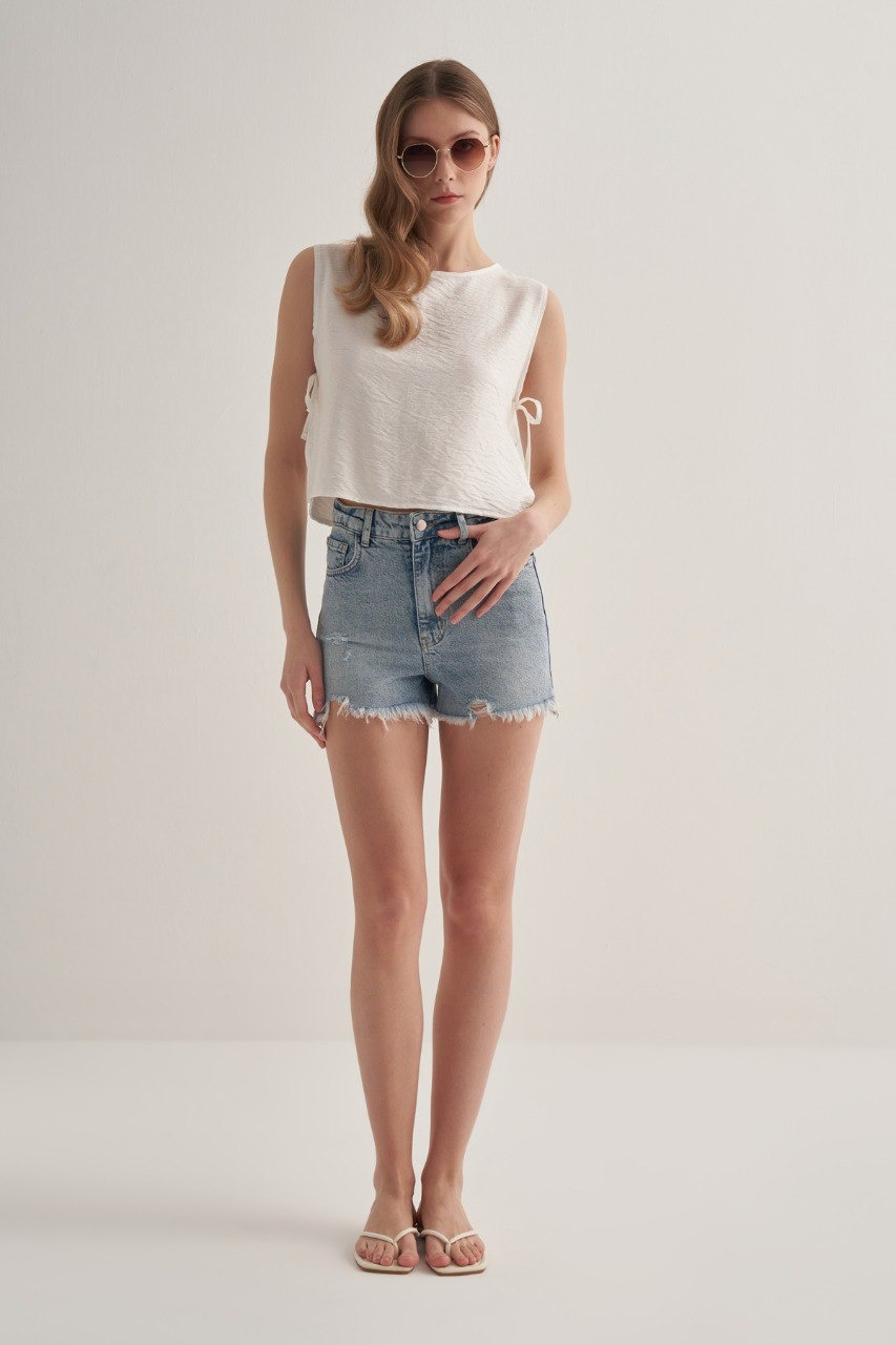 White Cut Top