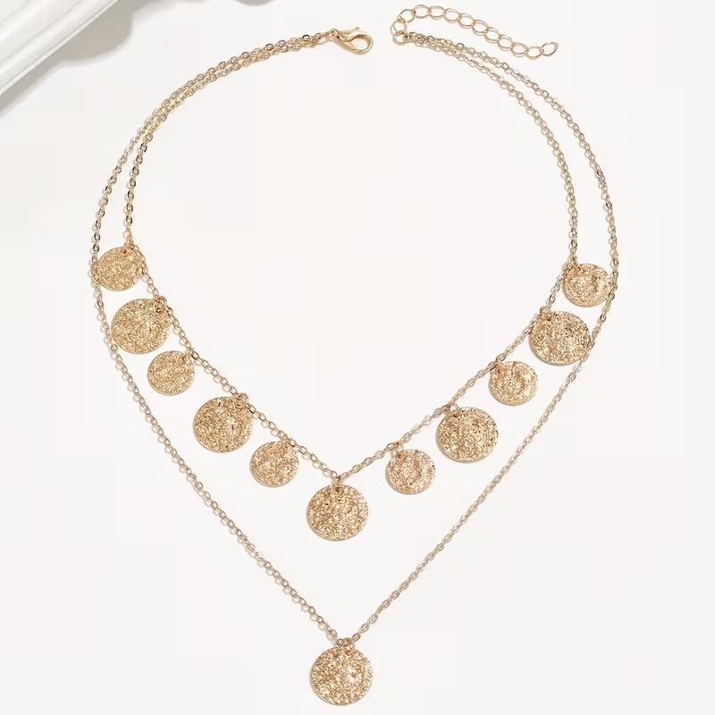 Gold Bouble Necklace