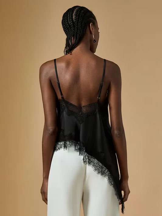 Asymmetric Sexy Lace Trim Camisole ASD