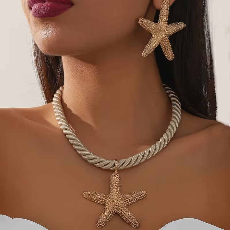 Starfish Set of Earing & Necklace