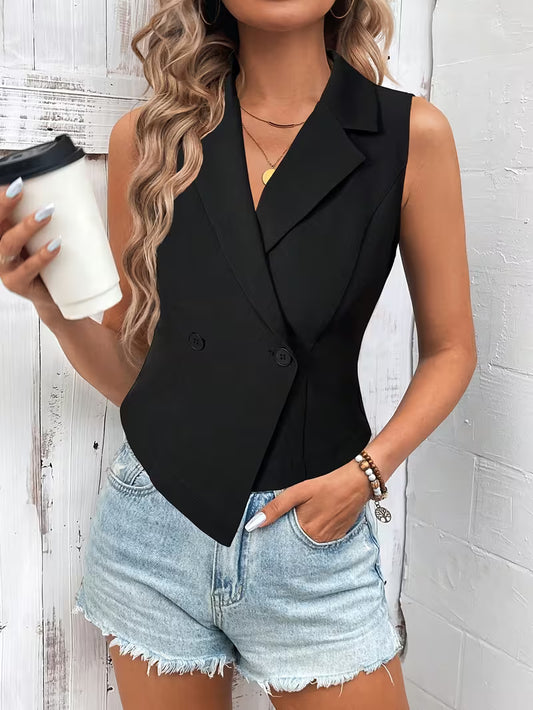 Women's Vest Fashion Lapel Collar Vest Coat