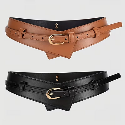 pack of 2 belt Women'S Versatile Faux Leather Belt -