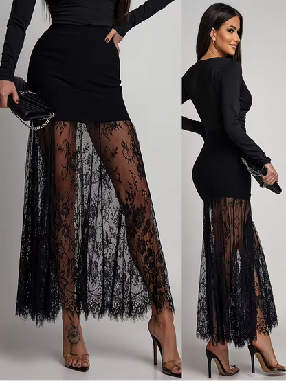 Black High waist Skirt