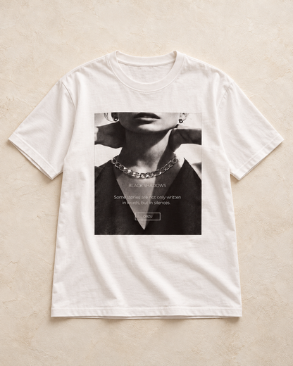 Printed Oversize T-Shirt with Chain Accessory, Ecru