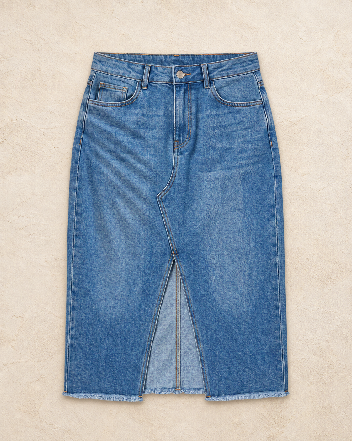 Denim Cut-Out Blue Skirt