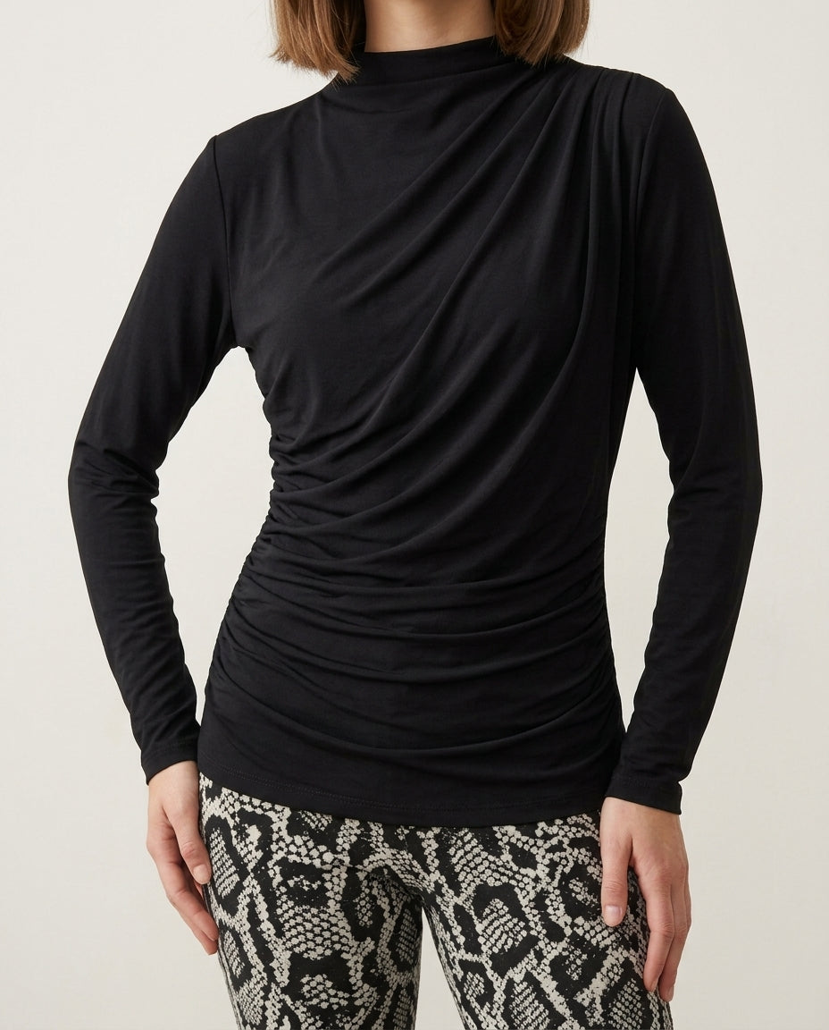 Classic black top for women