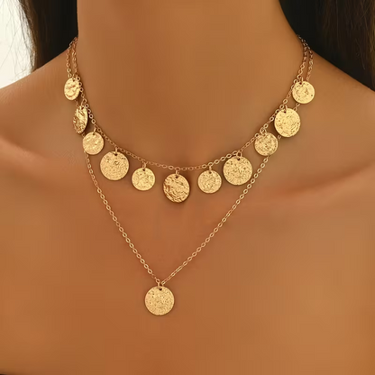 Gold Bouble Necklace