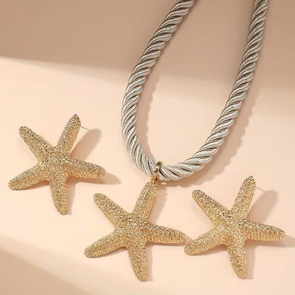 Starfish Set of Earing & Necklace