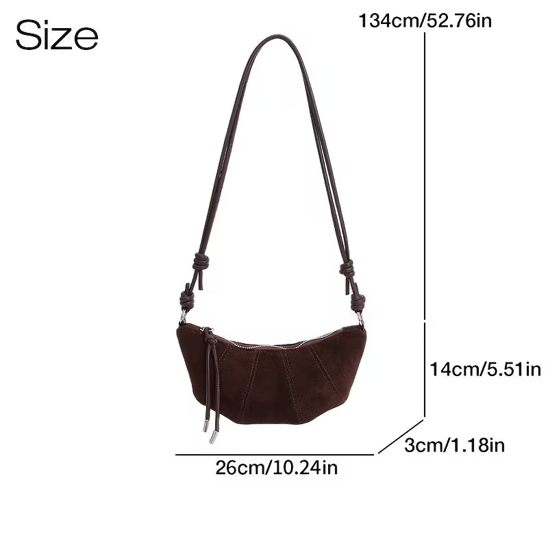 Matte Bag for Women, Fashionable and Versatile Shoulder, Underarm, Crossbody Bag, Commuter Dumpling Bag, Doudou Bag