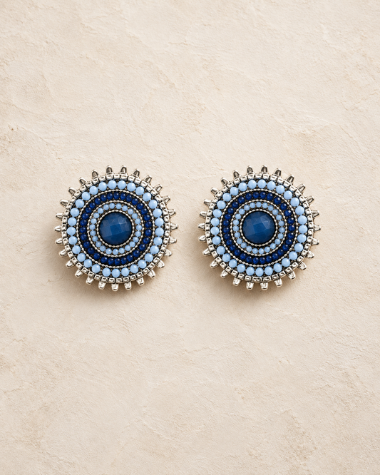 Blue Retro Earrings