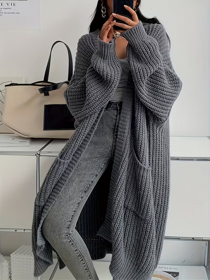 New Autumn And Winter Casual Women'S Long Sleeve Cardigan with Pockets