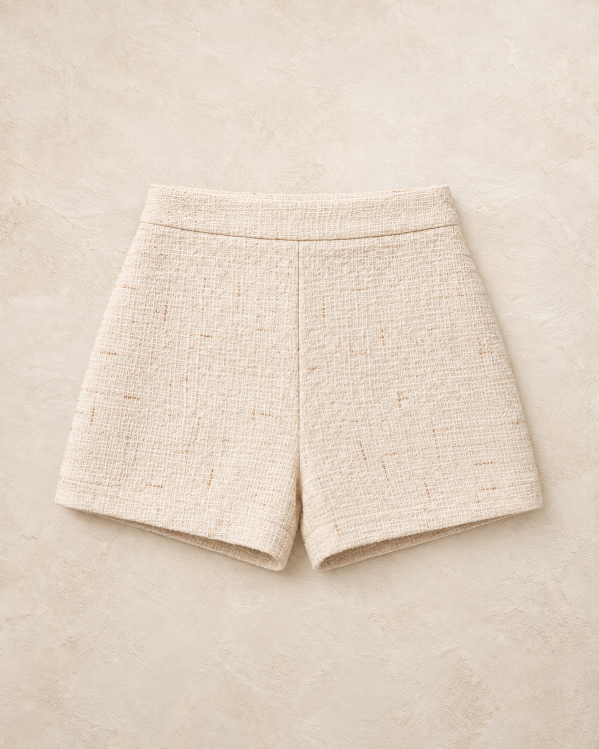 Detailed Patterned Beige Short