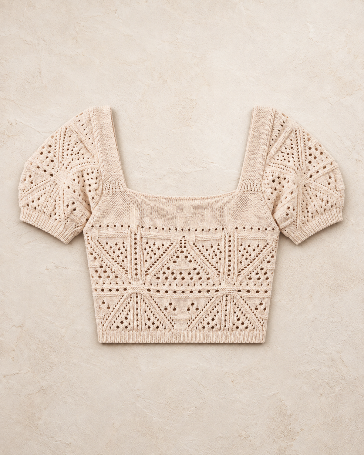 Off-White Knitted Cropped Top
