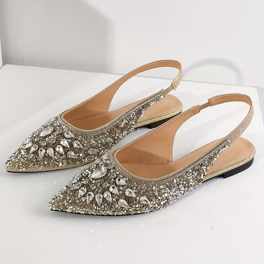 Goden Elegant Women'S Luxurious Flat Sandals for Shopping, Parties, Banquets, And Daily Office Wear, Women Shoes