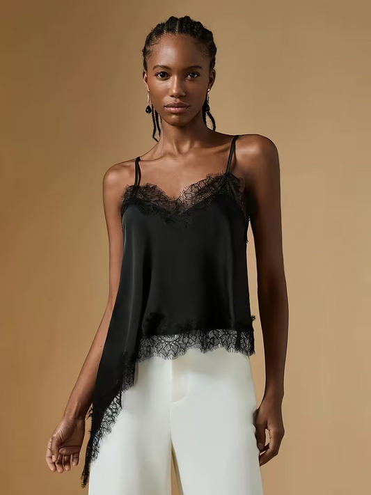 Asymmetric Sexy Lace Trim Camisole ASD