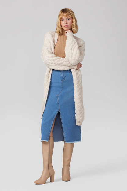 Denim Cut-Out Blue Skirt