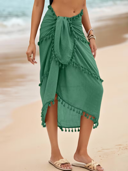 Boho Fringe 1pc Beach Towel Wrap Sarong