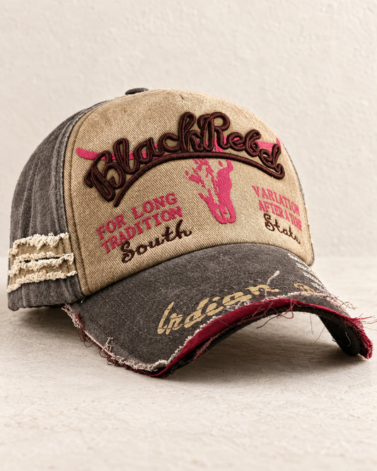 New Distressed Embroidered Baseball Cap "AFIFR A TLMF" Design Unisex  Sports Duckbill Cap, Essential Accessory