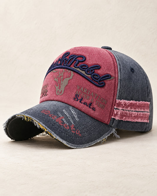 New Distressed Embroidered Baseball Cap "AFIFR A TLMF" Design Unisex  Sports Duckbill Cap, Essential Accessory
