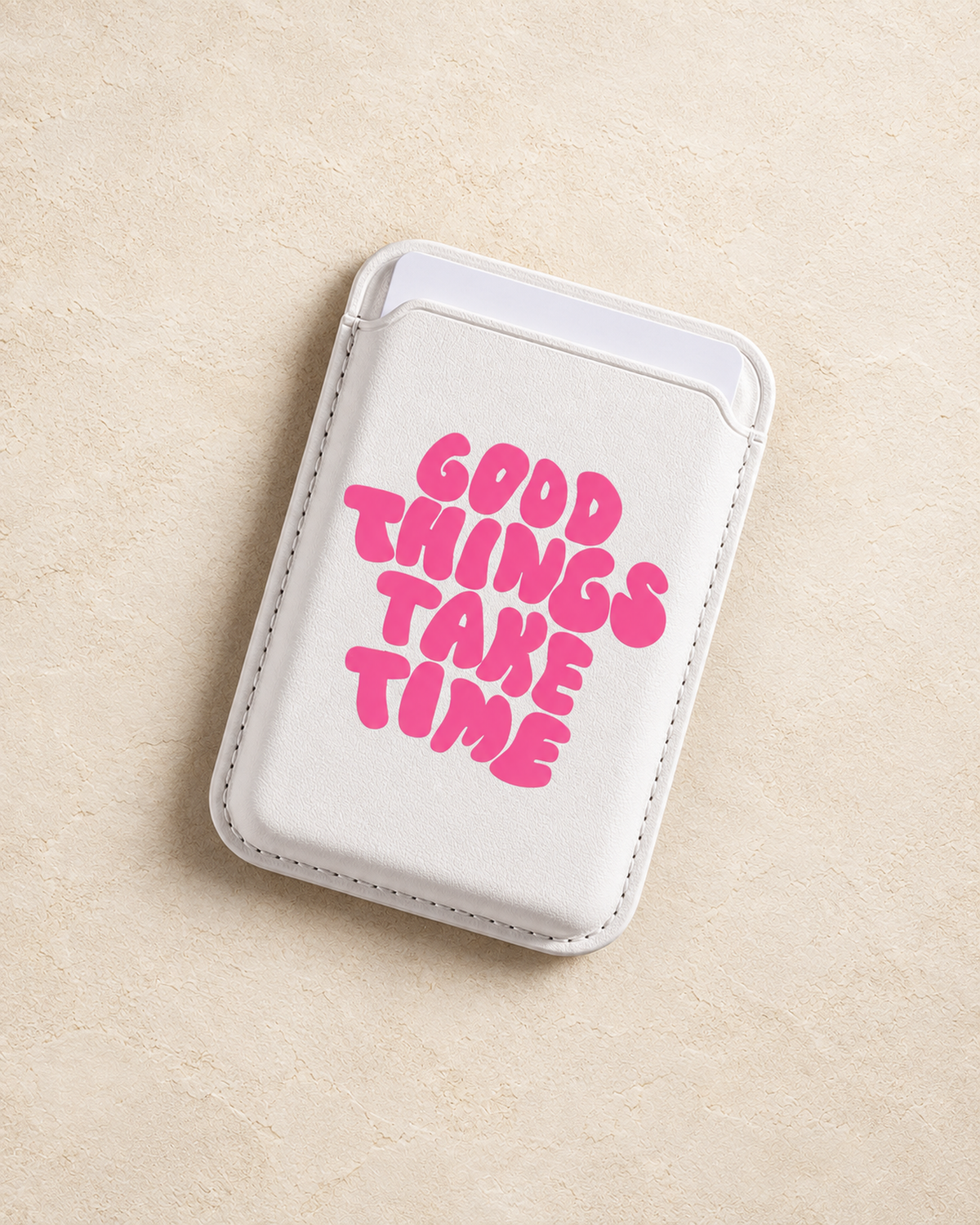 White Phone Card Magnet